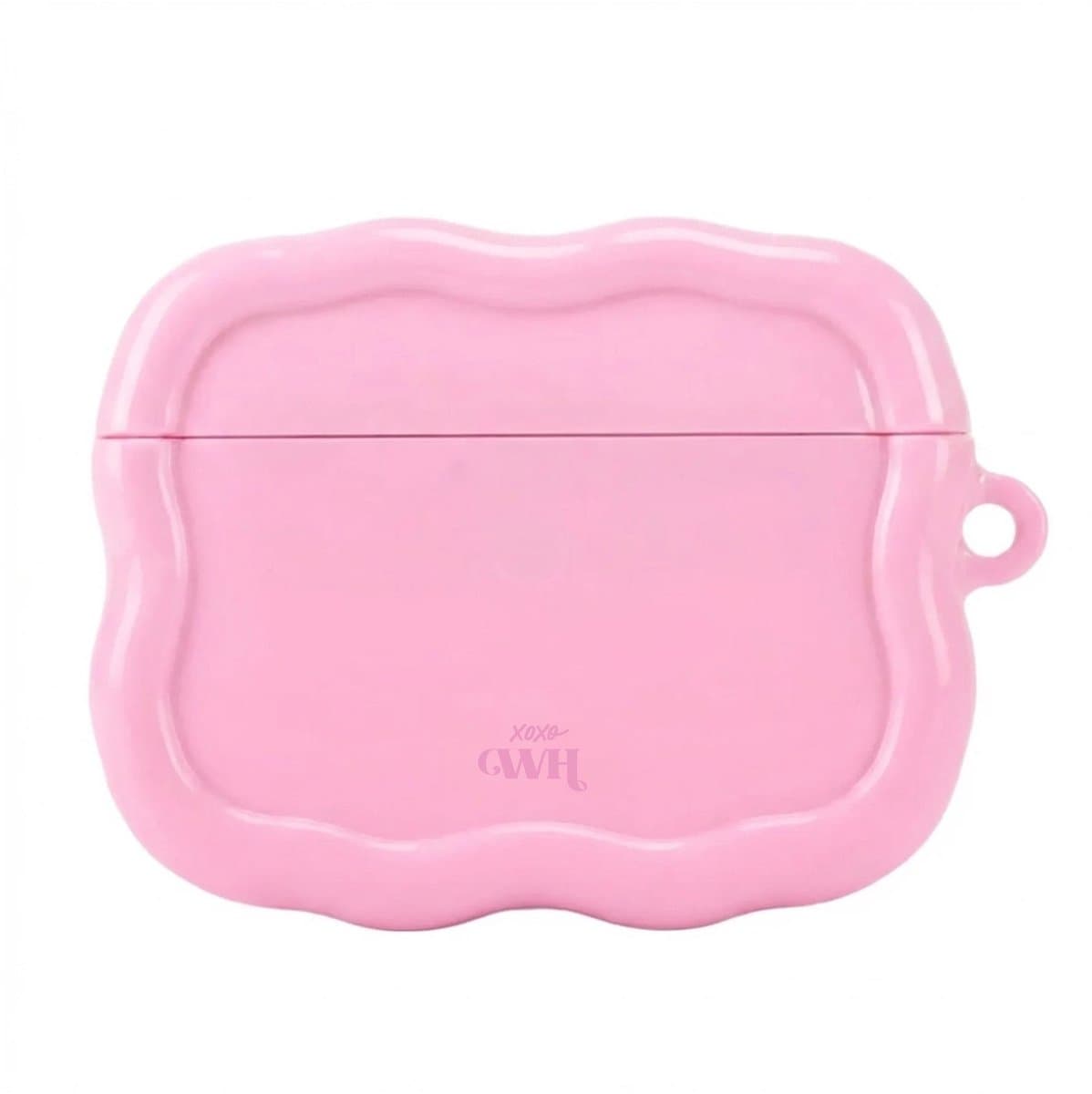 xoxo Wildhearts hoesje geschikt voor AirPods Pro 2 - Bubble Blush - Ook als telefoonhoesje verkrijgbaar - Schokbestendige wavy case - Koptelefoonhoesje - Beschermhoes met golvend design - Roze — afbeelding 1