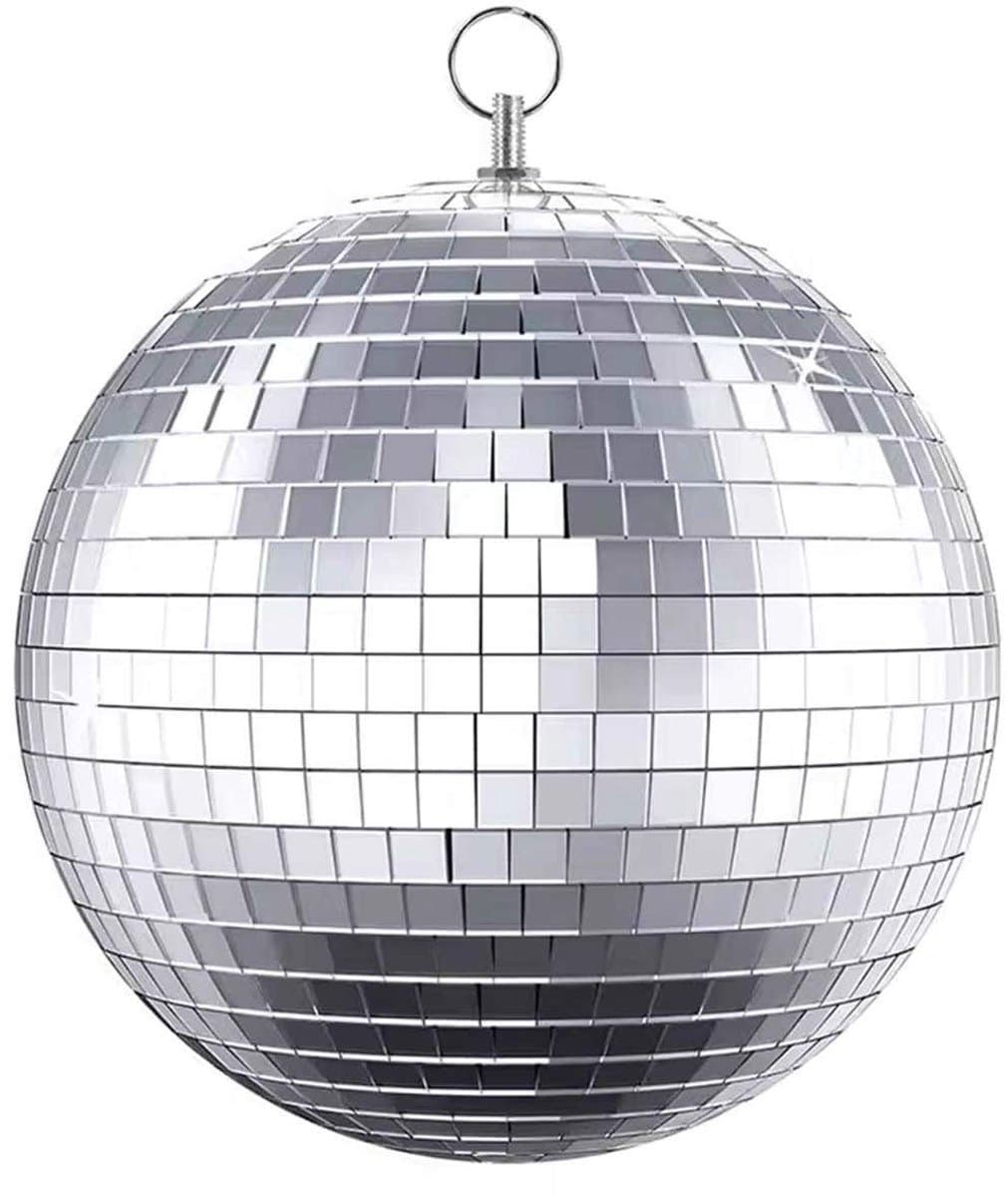 E-Lektron Spiegelbol - 30 cm disco bal - Met echte glazen spiegels - Voor feestverlichting — afbeelding 1