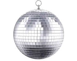 E-Lektron Spiegelbol - 30 cm disco bal - Met echte glazen spiegels - Voor feestverlichting
