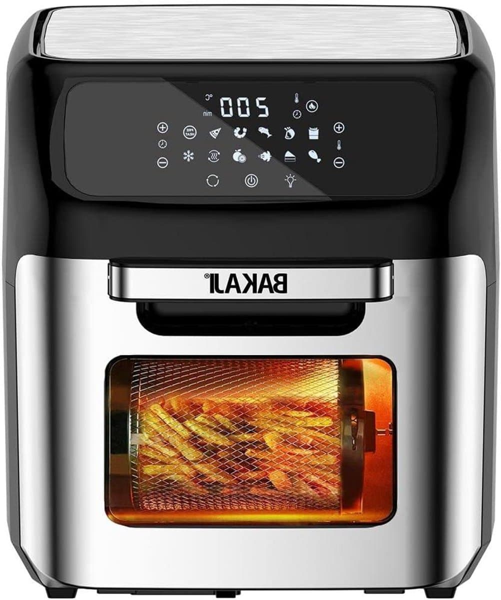 Heteluchtfriteuse - Airfryer Oven - Gezond Koken - 12 Programma's - 12 Liter - Zilver — afbeelding 1