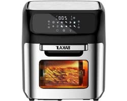 Heteluchtfriteuse - Airfryer Oven - Gezond Koken - 12 Programma's - 12 Liter - Zilver
