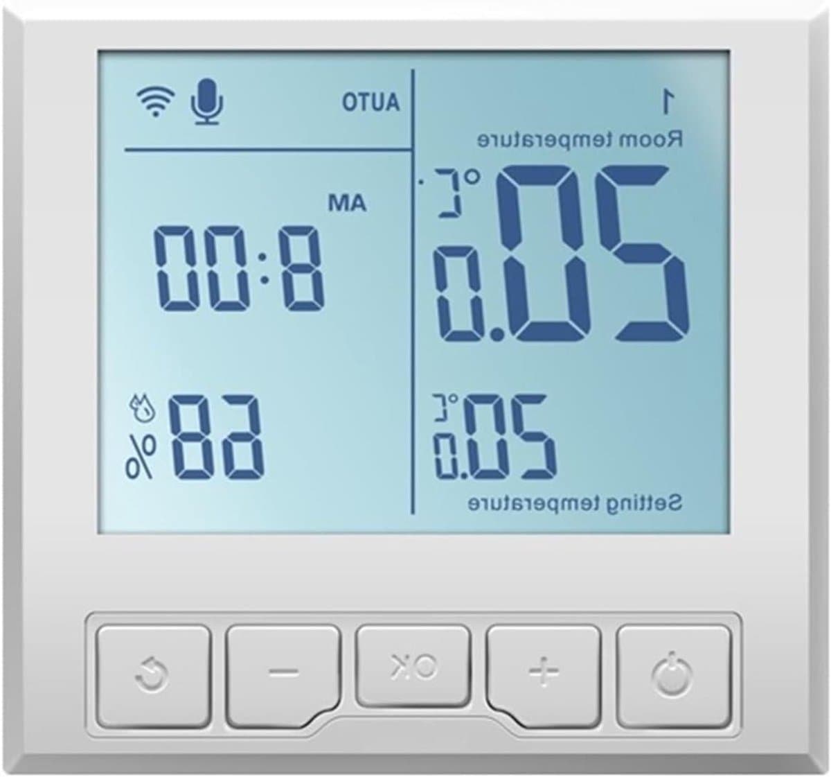 Digitale Thermostaat - Slimme Temperatuurregelaar - Verwarming Regelen - Vochtigheid Weergave - Voor Gasboiler - Zwart — afbeelding 1