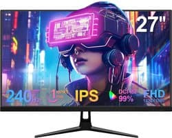 RUX® Gaming Monitor 240hz - Gaming Monitor -Zwart - 16cm x 62cm x 46cm; 5 kg
