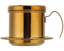 Dailygoods- Koffiezetapparaat Draagbaar - Mini Percolator - RVS Koffiepot - Handheld Koffiecup - Koffiedruppel - Compact formaat