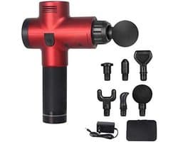 Massage Gun - Spier Stimulator - Herstel Bevorderen - 30 Snelheidsniveaus - 6 Massagekoppen - Zwart