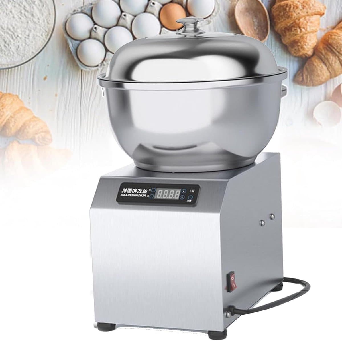 Deegkneedmachine - Mixer - Bakken - Dubbele rotatie - 5kg capaciteit - Zilver — afbeelding 1