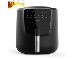 Heteluchtfriteuse met Spray - Airfryer - Gezond Koken - Automatische Olie Doseerder - 55 Liter - Zwart