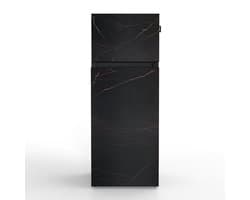 NUNKI MEDIUM-ALAU / Dubbel-Deurs Koelkast, E Klasse, 206l, Donkere Marmerlook Laurent, Satin (ALL sides)