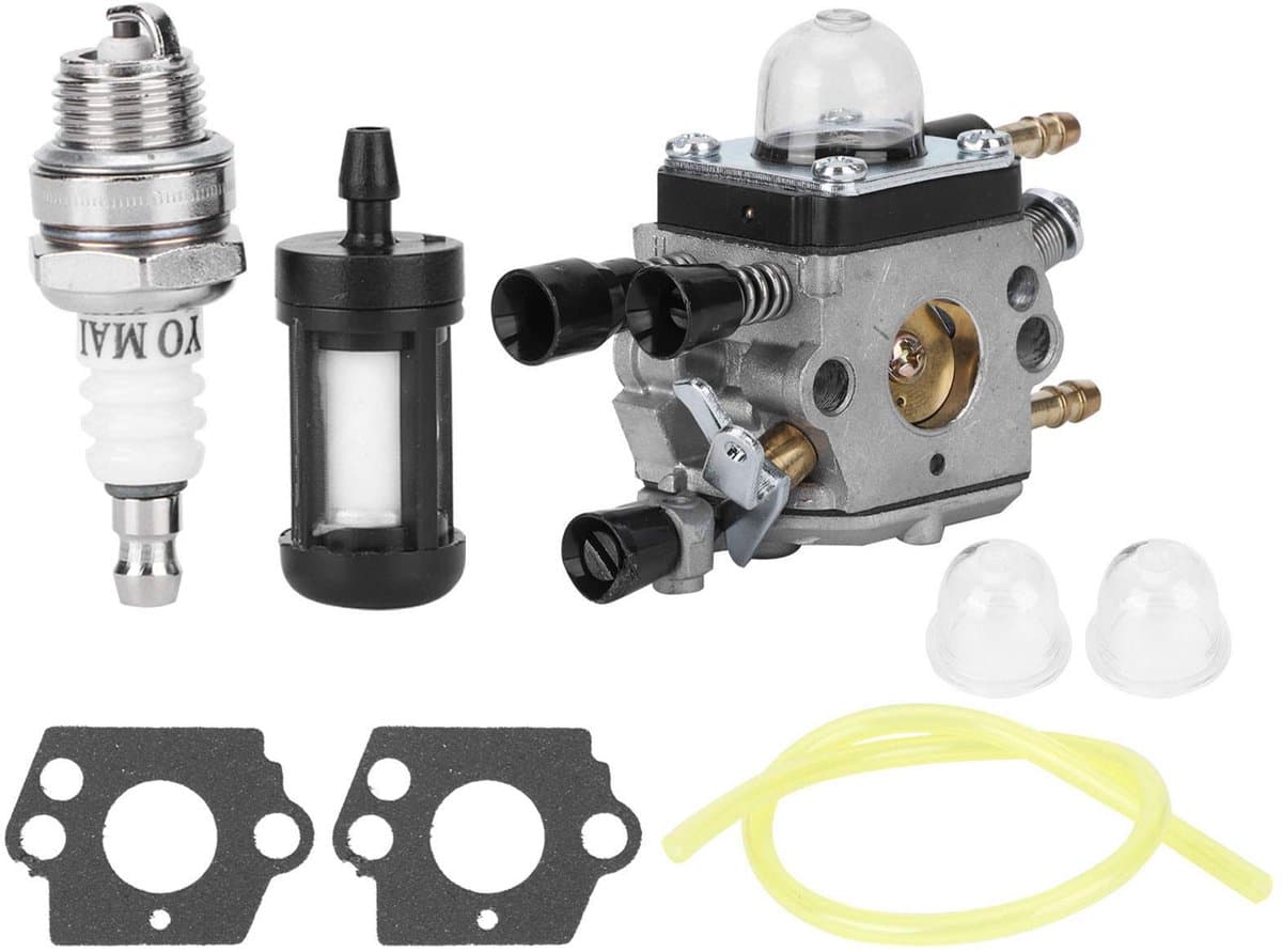 Dailygoods- Carburateur Aftermarket Vervangingsonderdelen - Aluminium - Geschikt voor BG45/BG46/BG55/BG65/BG85/SH55/SH85 - Duurzaam - Eenvoudig te installeren - Betrouwbare prestaties - Grasmaaier Carburateur — afbeelding 1