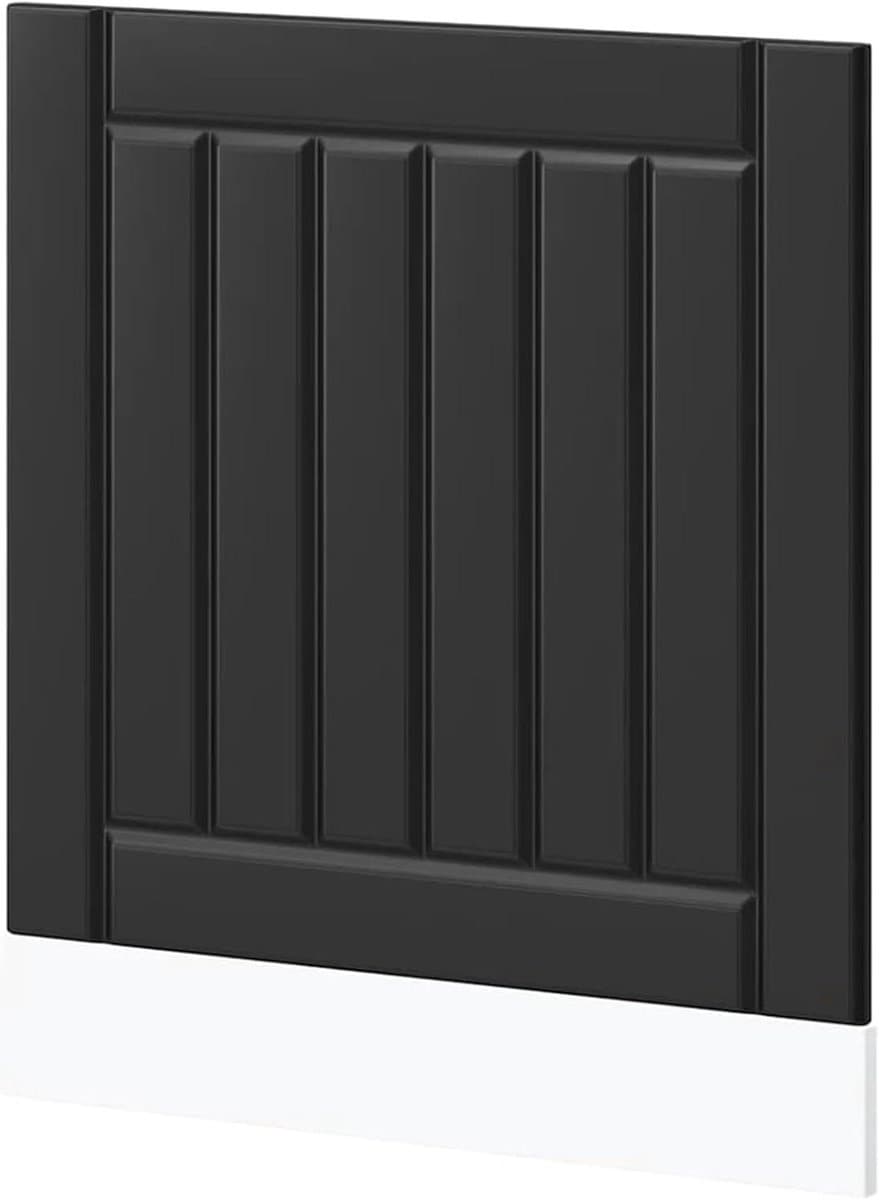 Afwasmachine Paneel - Vaatwasser Deurpaneel - Keuken Opwaarderen - Robuust Houtmateriaal - 60 x 67 cm - Zwart — afbeelding 1