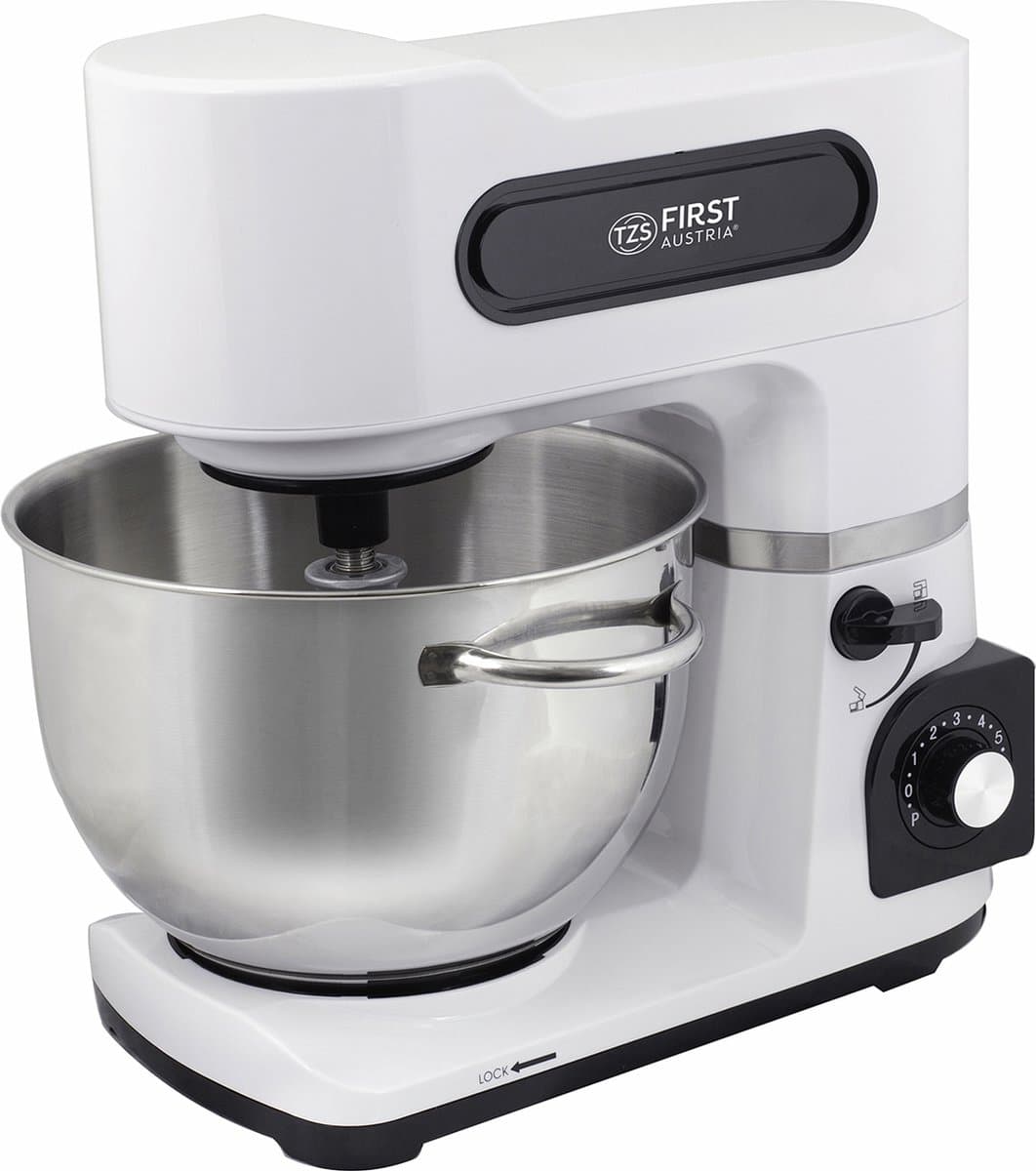 TZS First Austria Keukenmachine - Keukenrobot - Mixer - 6 Liter - Keukenmixer - 1500W - Wit — afbeelding 1