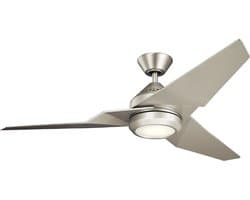 Plafondventilator met verlichting - Jade - 60in / 152cm ventilator - geborsteld nikkel