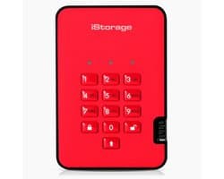Beveiligde Externe Harde Schijf 1TB Rood - PIN Beveiliging & Hardware Encryptie