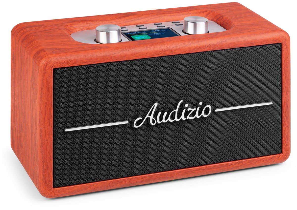 Retro radio - Audizio Tune60 - DAB radio met Bluetooth - Vintage look - DAB+ en FM - Kersen houtlook — afbeelding 1