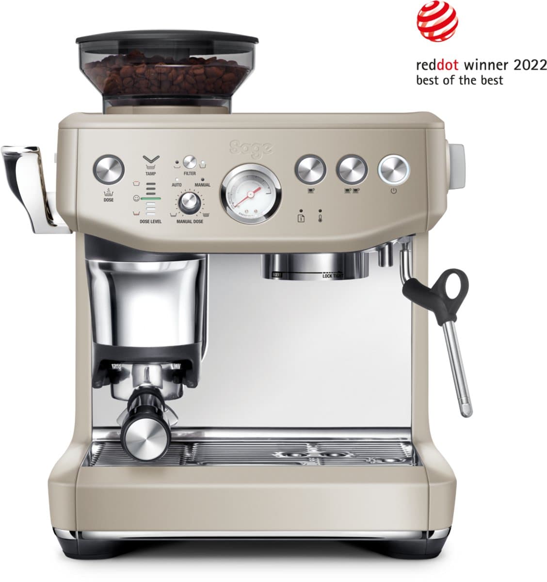 Sage SES876ALM the Barista Express Impress Almond Nougat - Pistonmachine - Assisted Tamping — afbeelding 1