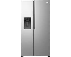 ETNA AKV6178IRVS - Amerikaanse koelkast - No-Frost - 178 cm hoog - 528 liter - Energielabel C - Invriesvermogen 10 kg/24u - Geluidsniveau 37 dB - LED Display - IJs- en waterdispenser - SuperCool - FastFreeze - Deuralarm - Multi Airflow – EnergySaving