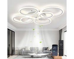 Plafondventilator met Dimbare LED Verlichting en 6 Snelheden, 100cm
