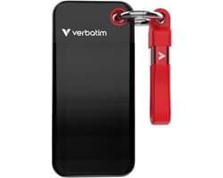 Draagbare SSD 2TB USB 3.2 Gen 2 Compact Extern Opslagapparaat Zwart/Rood