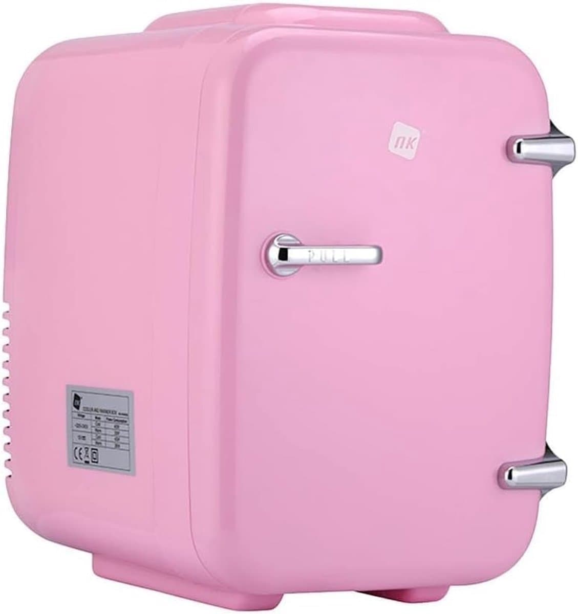 Mini Koelkast 4L Roze – Draagbaar 12V/220V – Koelen & Verwarmen – Skincare & Dranken – Compact & Stil — afbeelding 1