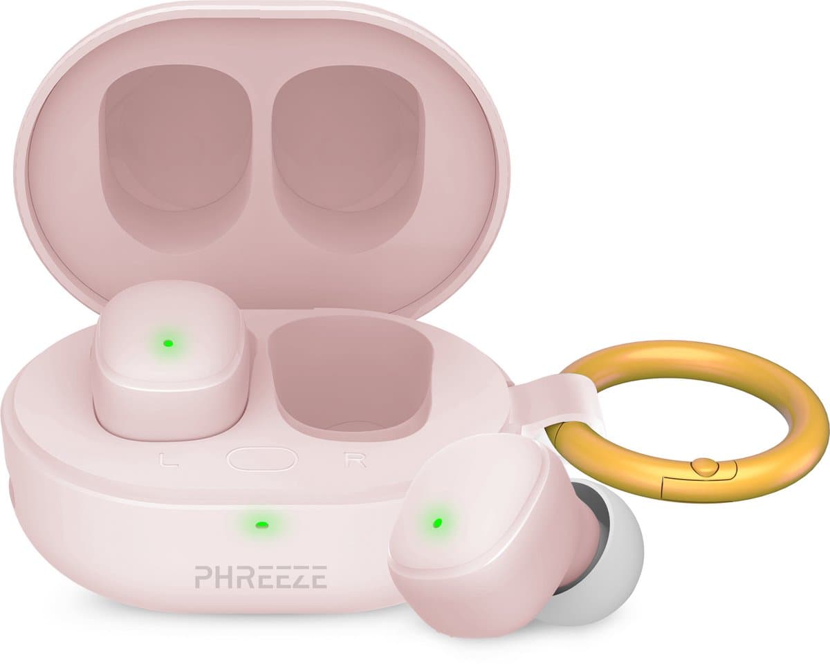 Phreeze Mini Buds - Oortjes Draadloos - Bluetooth 5.4 - Roze - Draadloze Oordopjes - Earbuds - Bluetooth Oordopjes - Sport Oortjes — afbeelding 1