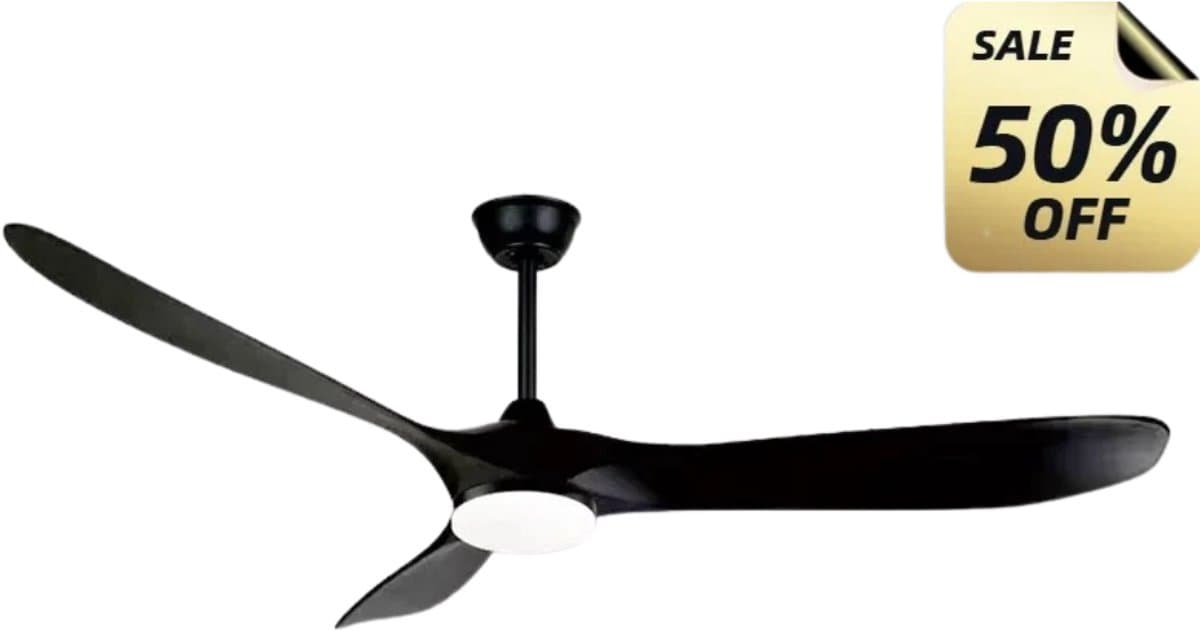 Nivard Plafondventilator - Met Verlichting - Plafond Ventilator - Met Lamp - Plafonniere Met Ventilator - Stijl N - 150cm — afbeelding 1