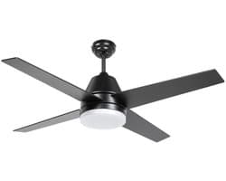 Bovista Plafondventilator - Met Verlichting - Plafond Ventilator - Met Lamp - Plafonniere Met Ventilator - Met Licht - Zwart - 130cm