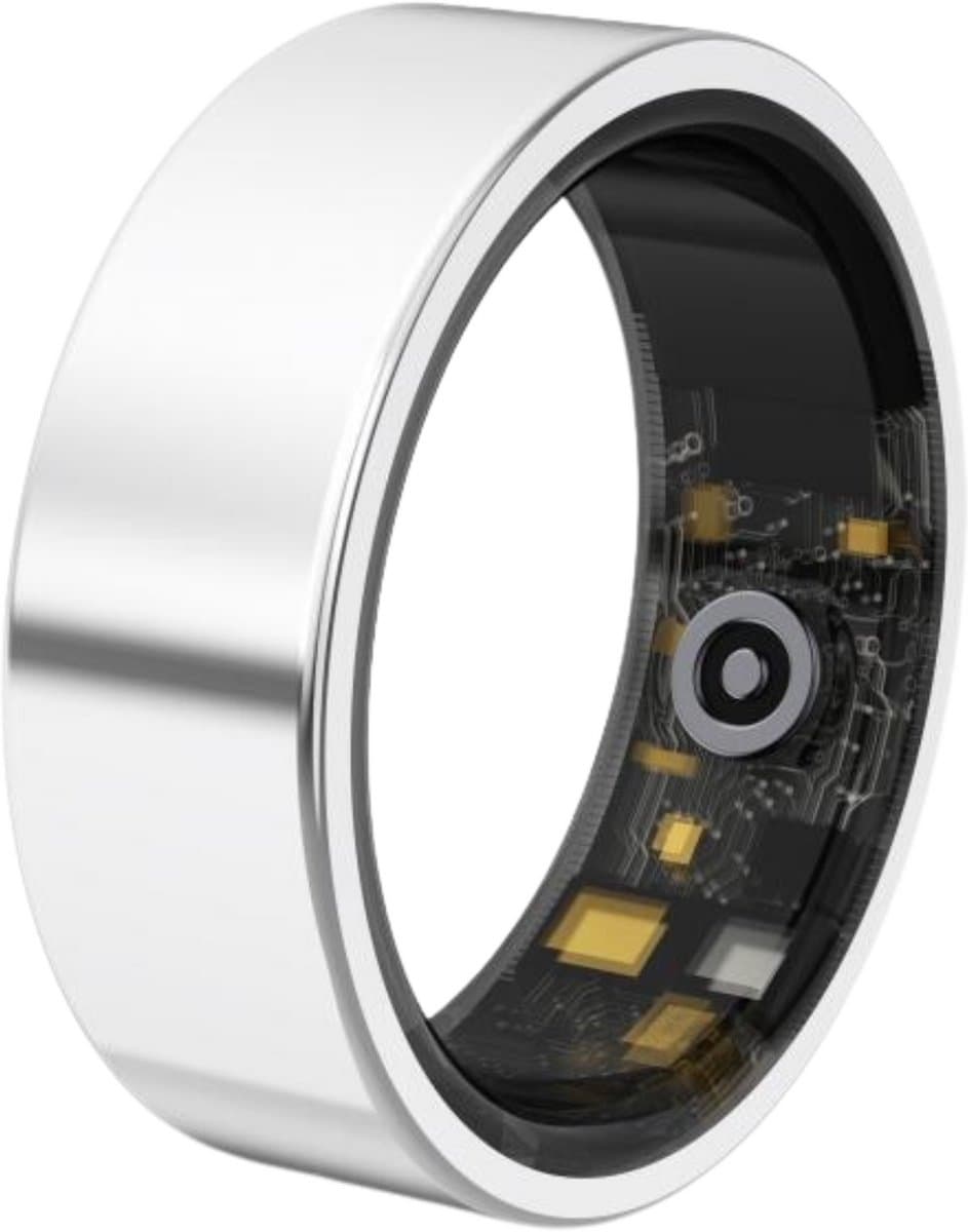 Lacardia Smart ring - Slimme ring - Zilver- Maat 8 - Beschikbaar voor android en IOS - Eigen app - Unisex voor Dames & Heren — afbeelding 1