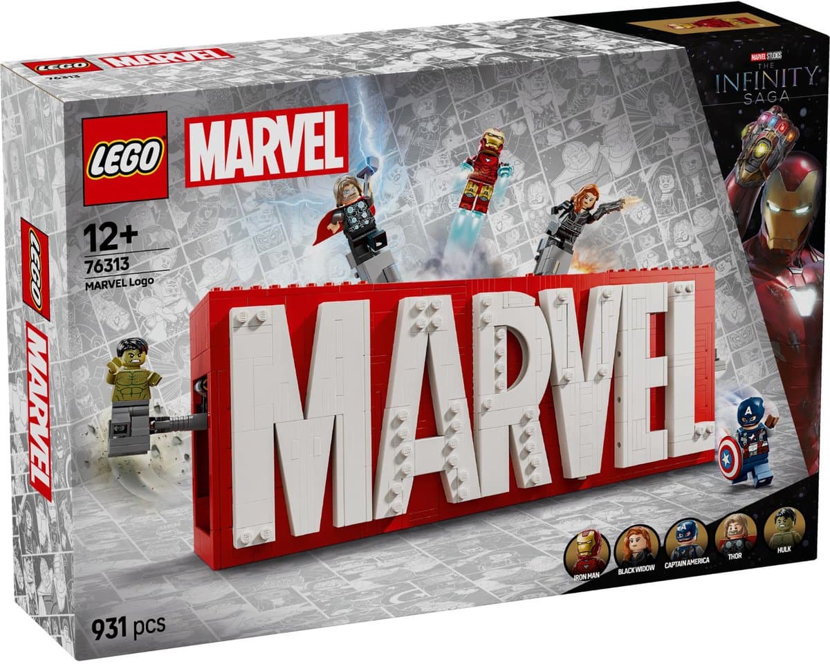 LEGO Marvel Super Heroes - MARVEL logo en minifiguren Constructiespeelgoed — afbeelding 1