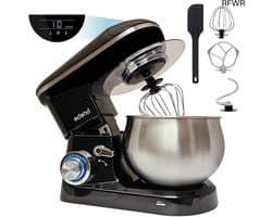 RFWR® Professionele Keukenmachine 1800W met 5L Kom, 6 Snelheden en Pulsfunctie