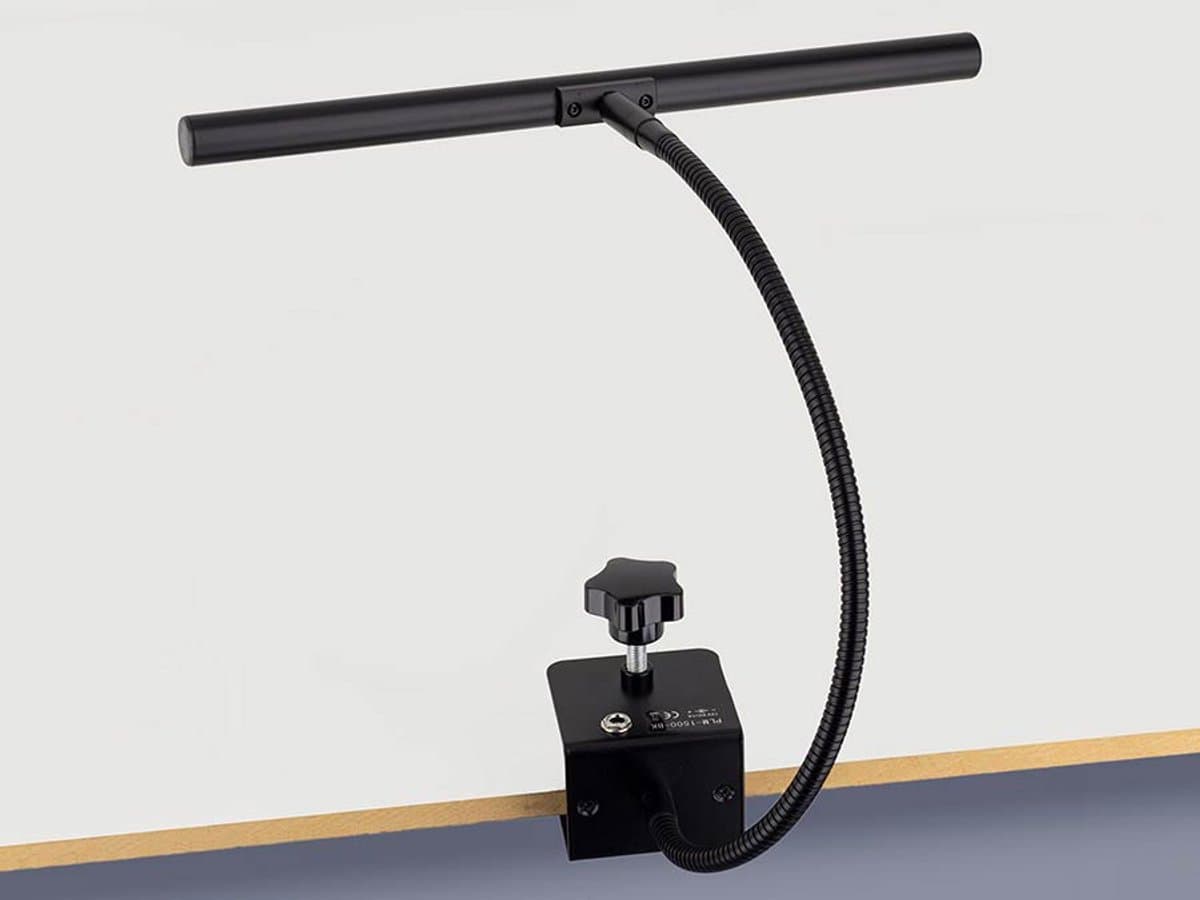 Boston PLM-1500 – T-Model LED Pianolamp met Klem en Verstelbare Verlichting - vleugellamp - lamp voor digitale piano — afbeelding 1
