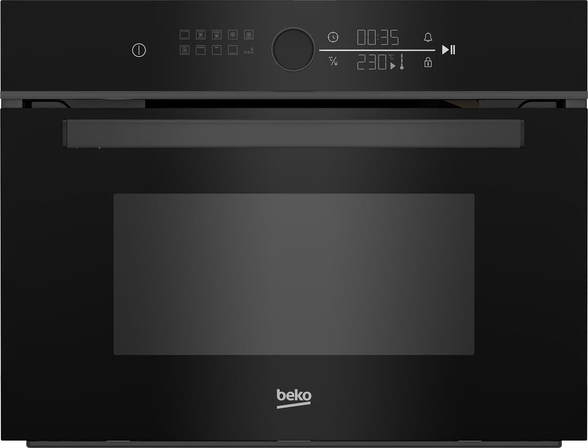 Beko BBCW13400DX | Inbouw oven met magetron | 45 cm | Zwart — afbeelding 1