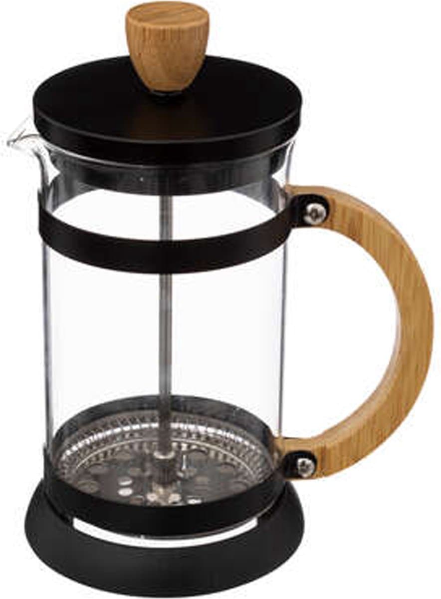 5Five Cafetiere French Press koffiezetter - koffiemaker pers - 600 ml - glas/rvs - Koffiezetapparaat voor verse koffie - 14 x 10 x 19 cm — afbeelding 1