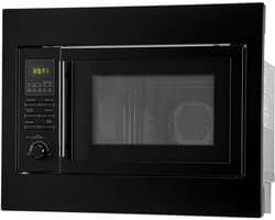 Magnetron voor inbouw met grill - Magnetron en oven - Maaltijden snel klaarmaken - 3-in-1 mogelijkheden - 25 liter - Zwart