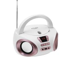 Boombox - radio met CD-MP3, USB, FM-radio, AUX, hoofdtelefoonaansluiting, Adler, AD 1181