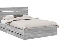 Bedframe Sonoma grijs 140 x 200 cm hout ingenieur