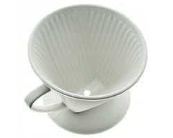 Porseleinen Koffiezetter met Filter - Wit