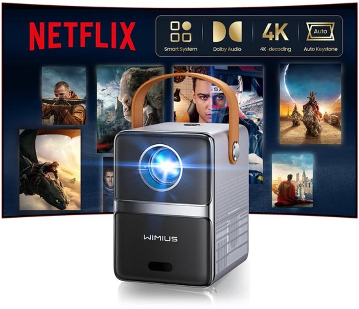 Beamer Full HD - 1920 x 1080 Resolutie - 800 ANSI Lumen - DLP Technologie - Draagbaar - Voor Thuisbioscoop — afbeelding 1