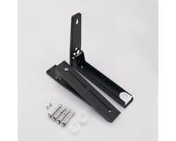 Folding Stainless Steel Magnetron Plank - Wandmontage en Uittrekbaar - Tot 40 kg Draagvermogen - ShopVlot