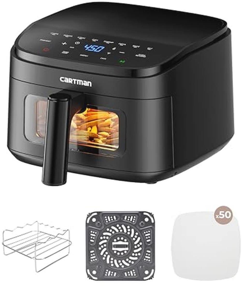 Compacte heteluchtfriteuse 3,7 liter met touchscreen en kijkvenster — afbeelding 1