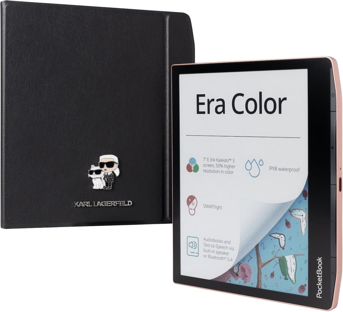 PocketBook Era Color e-reader – 7 inch E Ink Kaleido 3 kleurenscherm – 32 GB – waterdicht – Sunset Copper – Karl Lagerfeld editie incl. designhoes — afbeelding 1
