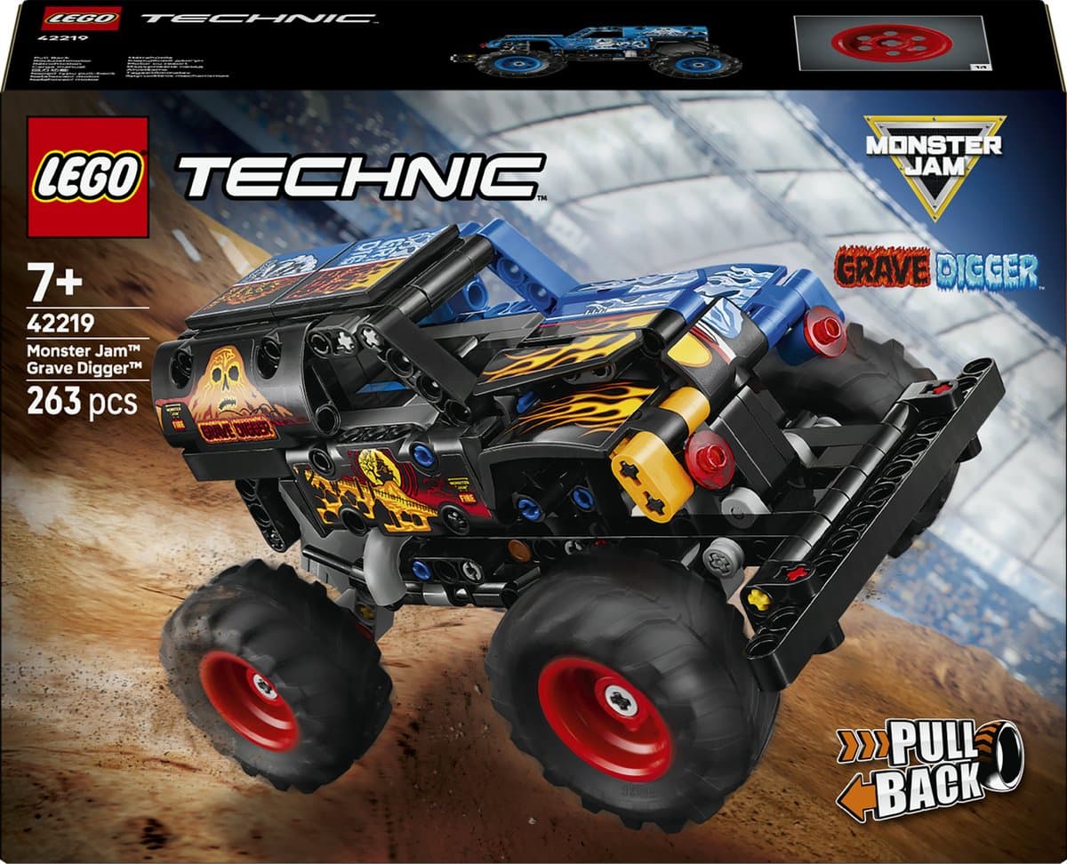 LEGO Technic Monster Jam Grave Digger vuur en ijs 42219 — afbeelding 1