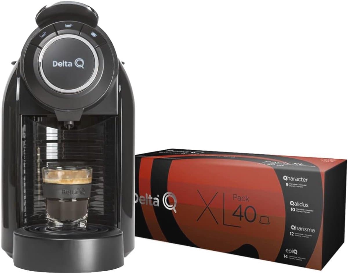 Volautomatische Koffiecapsulemachine - Zwart - 1L - Geschenkverpakking XL - Inclusief 40 Capsules — afbeelding 1