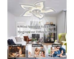 Moderne Plafondventilator met Licht en Afstandsbediening - Dimbaar LED met Ventilator - Zomer/Winter Functie
