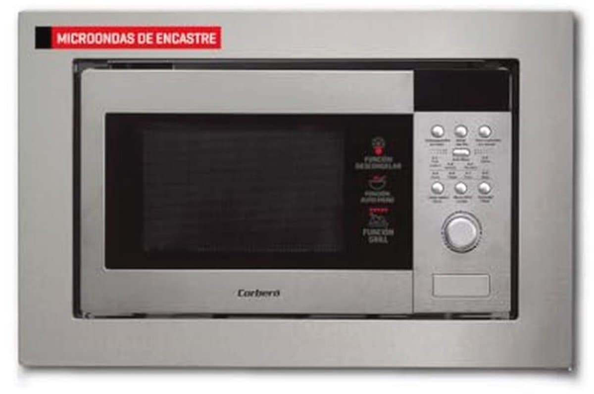 Inbouwmagnetron 20 liter RVS met Grill en Automenu - 800W — afbeelding 1
