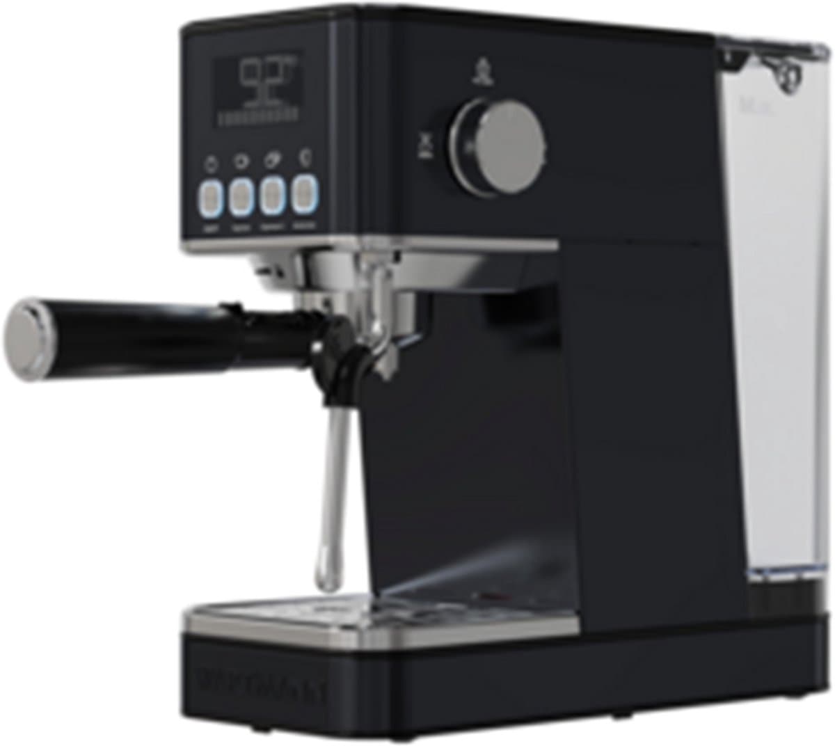 Wartmann WM-2501 EM (270277) Espressomachine 20 Bar – Voor Capsules & Gemalen Koffie met Stoompijp Zwart — afbeelding 1