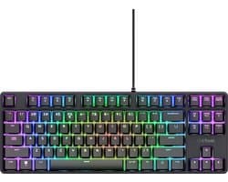 Trust GXT 864 Cada - Gaming Toetsenbord - Mechanisch met Tactiele Huano Brown Switches - TKL - RGB - Bedraad - PC/PS5 - QWERTY US - Zwart