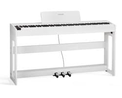 VEVOR Gewogen Digitale Piano, 88 Volledig Gewogen Toetsen, Elektrisch Pianoklavier Met meubelstandaard, Netadapter, Drievoudig Pedaal, Opnamefunctie, 280 Toetsen, Draadloze Verbinding, voor Beginners, Wit