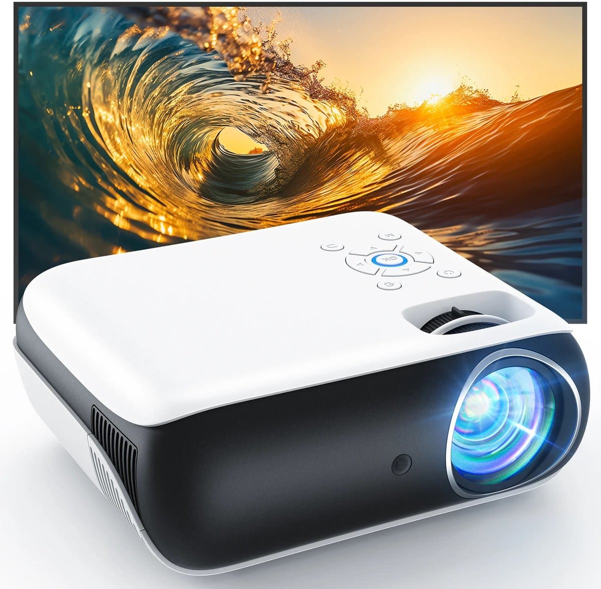 Mini Beamer - Mini projector - FHD - AV - Audio - 2x USB - HDMI - 100.000 uur - Bluetooth 5.1 - 10.000:1 contrast - 9500 lumen — afbeelding 1