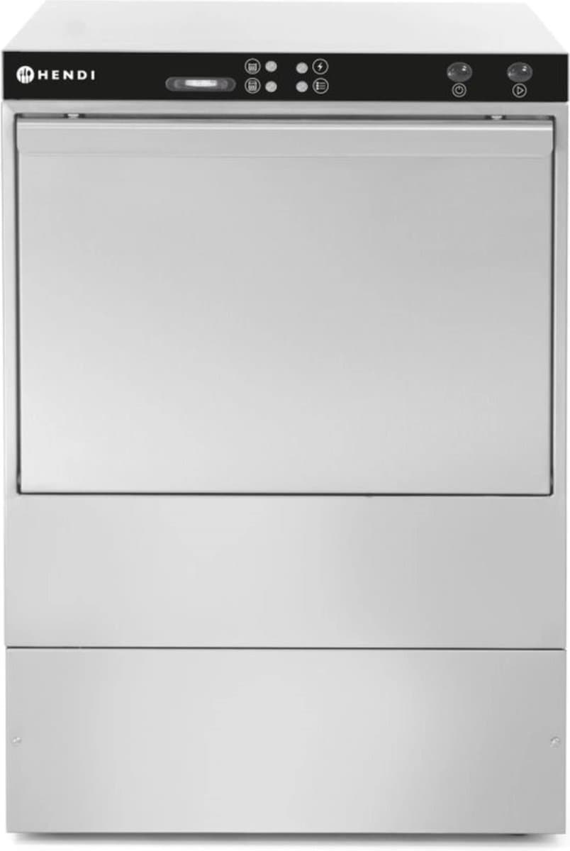 HENDI Vaatwasser – elektronische bediening – met reinigingspomp – 400V/6600W – 576x645x837 mm — afbeelding 1