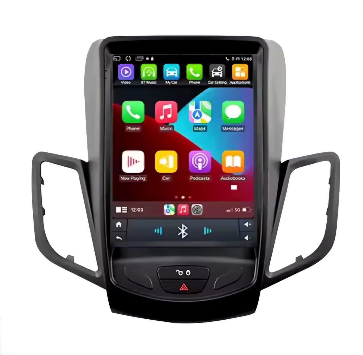 Autoradio 1/32 met Carplay en Android auto | Geschikt voor Ford Fiesta 2008-2016 | Radio scherm met Navigatie | 2008 2009 2010 2011 2012 2013 2014 2015 2016 | MK6 MK7 GTC ST 200 st200 — afbeelding 1